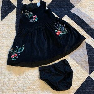 Carter’s Velour Embroidered Dress w/ bloomers